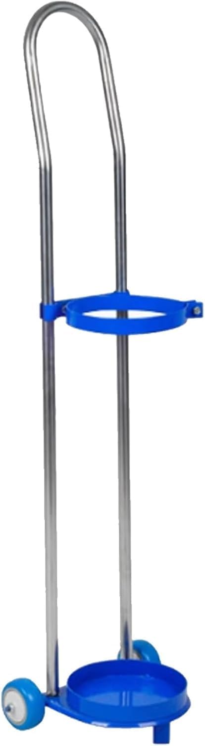 Oxygen Tank Cart, Oxygen Cylinder Cart, Cylinder Fixed Rack for Clinics/School Labs, Portable Stainless Steel Cylinder Cart with 2 Silent Wheels(37.4 in/95cm Hight)