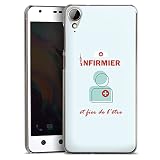 Coque Compatible avec HTC Desire 10 Lifestyle Étui Housse Infirmière Lettres Dictons