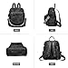 WYFJNX Backpack Purse for Women Leather Backpack Ladies Fashion Handbag Designer Shoulder Bag Small Travel Bag Black