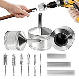 1/2' 3/4' 1' Copper Pipe Cleaner for Drill with Replaceable Brush Blades & Pipe Cleaning Brush, Plumbing Tools for Removing Rust, Stains, Paint on Copper & Metal Pipes