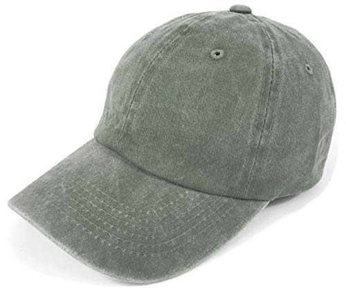 Feelinko Casquette rétro vintage pour l'été - Pour homme, Gris olive., 55/62 cm Cover
