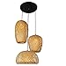 Produktbild Wansheng Retro-Stil Laterne Pendel Lampe, Bambus Lampenschirm, Schlafzimmer Wohnzimmer Decke Kronleuchter Teehaus Esszimmer Bambus Lampe Bar Cafe Club Single Head Hängende Lampe, E27,D
