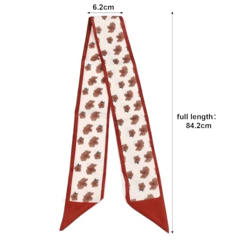 Syncharm 9 Pièces Foulard Cheveux Femme, Foulard Soie Femme pour Sac à Main, Bandana Cheveux en Satin, Écharpe Étroite à Nouer pour Cou ou Tête, Ruban Accessoires de Mode Élégants Petit – vue 4