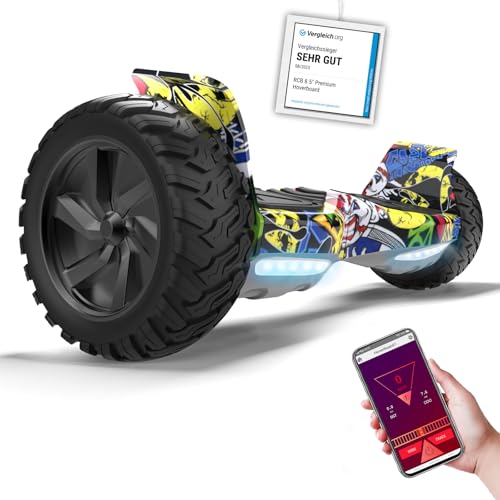 RCB Hoverboard 8,5" Tout Terrain, APP contrôle, LED Bluetooth intégrée