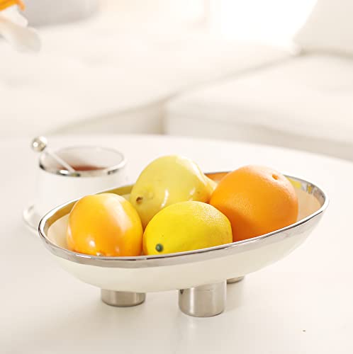 Roowintoo 9.9-Inch Dining Table Food Plate, Kitchen Counter Fruit Plate,Holiday Dining Table Center Decoration,Suitable For Family Gatherings, Table Decorations, Etc #TOP3