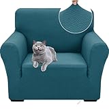 ystyle copridivano 1 posti con braccioli, copripoltrona elasticizzato, copri divano antigraffio gatto cani, copridivani antiscivolo antimacchia, universale sofa cover moderno, turchese