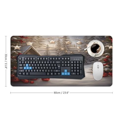 Christmas Wood Desk Pad de caucho 30x60 cm miniatura 2