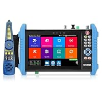 Henkion CCTV Kamera Tester, 8K 32MP 4K 12MP IP Kameratester mit POE++ 90W, 7\ IPS Touchscreen Kabel Tester Netzwerk Tools Unterstützung 1CH SFP Schnittstelle IPC Tester IPC-9800CPro mit Kabelverfolger