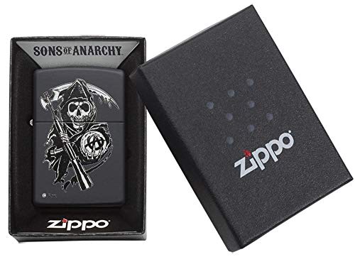 Zippo Sons of Anarchy - Encendedor de cocina (Negro, Color blanco)
