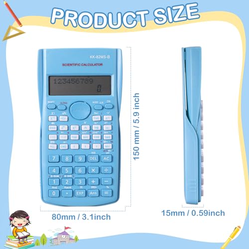 32-Piece LCD Scientific Calculator Set for School and Office - Non-Graphing, Available in Pink, Blue, Green, White
