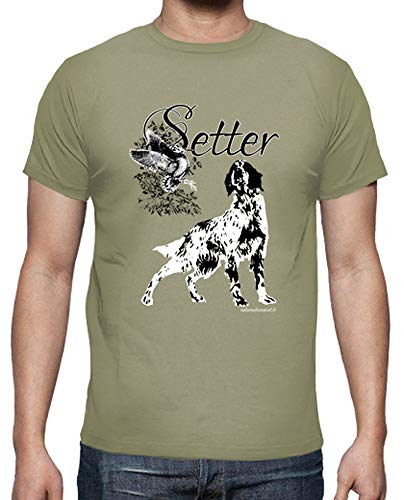 tostadora Tee Shirt Setter Anglais VS Bécasse - Tee Shirt Homme, qualité supérieure Kaki Taille S