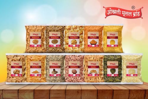 Image of OKHLI MUSAL BRAND All Age Groups Favourite Party Crunchy Munchy Namkeen Snack-Roasted Namkeen Podhina Dhaniya Nimbu Chickpeas Split /Chatpata Roasted Bengal split gram Namkeen Snack-1Kg*5Pack