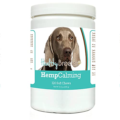 Healthy Breeds Weimaraner Hemp Calming Soft Chews for Dogs 120 Co...