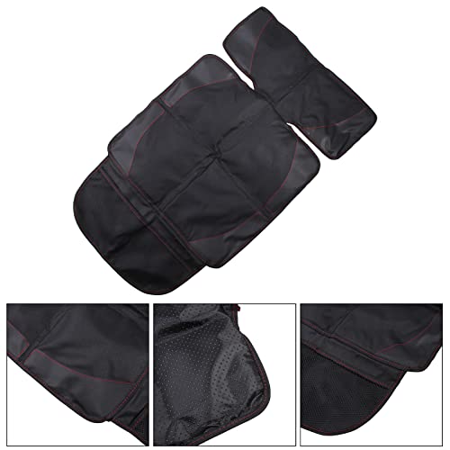 Image of Muloo Car Seat Cover - Children Safety Seat Protector, Pet Dirt Kick Mat-Organizer, Black