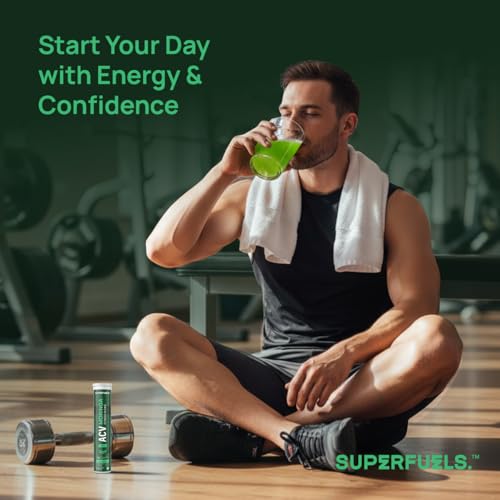 Image of SUPERFUELS ACV Moringa - Apple Cider Vinegar Effervescent Tablets | Supports Weight Loss, Fat Burn & Gut Health | Controls Cravings | Vitamin B6 & B12 | No Added Sugar | Effervescent Tablets- Green apple | Pack of 4 (60 Tablets)