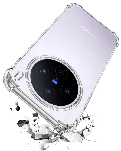 Image of Jkobi Shockproof Crystal-Clear Back Cover for Vivo X200T (Anti Yellow Case | Drop & Camera Protection | Hard Polycarbonate)