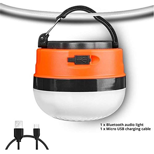 Preisvergleich Produktbild LYY Bluetooth Lautsprecher-Nachtlicht, USB aufladbare bewegliche wasserdichte Musik Camping Licht mit Magneten, Geeignet for Schlafzimmer / Outdoor / Garten