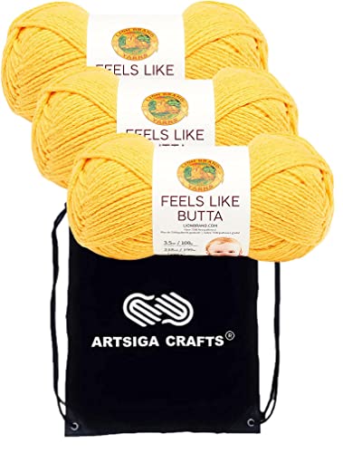 Image of Lion Brand Yarn Feels Like Butta 215-157 Yellow