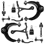GYMMEDS Front Suspension Kit Upper Lower Control Arms Ball Joints Fit for Honda Accord 2003 2004 2005 2006 2007, Fit for Acura TSX 2004-2008 -12 pcs Ball Joints Sway Bars Tie Rods.
