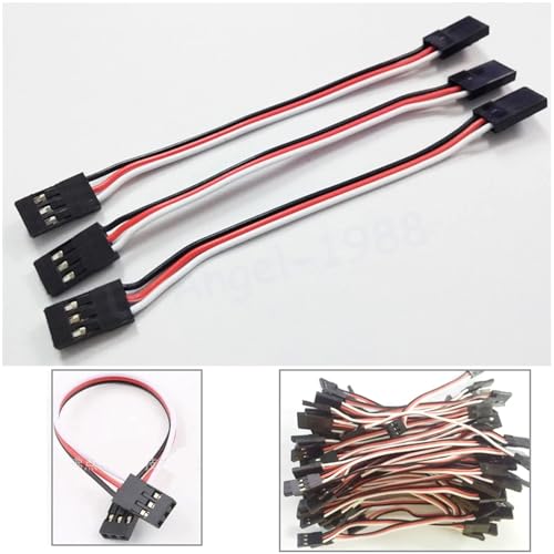 Cable de extensión servo de 200 mm con conectores JR macho a hembra para prolongar señal RC 3