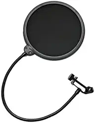 Pop Filter Tela Anti Sopro Para Microfone Com Haste Flexível