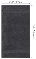 Utopia Towels 2er Badetücher Duschtücher Groß Baumwolle 90 x 180 cm Grau | mit Aufhänger, Saunatücher, Badehandtücher Groß – Ansicht 2