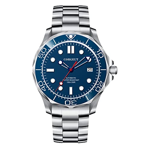 Montre homme NH35A Corgeut bleue idéale pour le bureau et les sorties élégantes