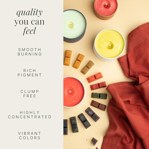 Image of Hearth & Harbor Natural Candle Dye for Soy Wax, 24 Popular Candle Color Dye Blocks for Soy Wax, Highly Concentrated Blocks, Nontoxic Supplies for DIY Candle Making