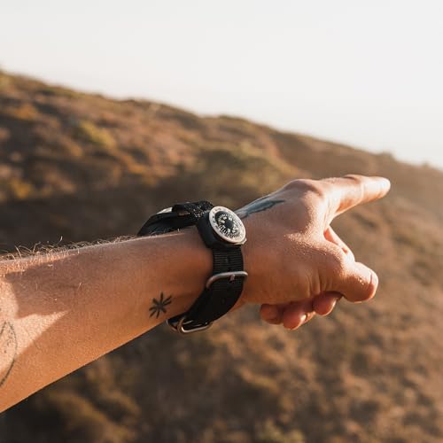 Sun Company GoCompass - Micro Orienteering Wrist Compass | Watch Band or Paracord Bracelet Compasses with Rotating Bezel - Thumbnail 5