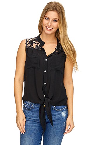 JillyMode - Canotta - donna A1058-Schwarz Taglia