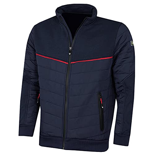 Island Green Chaqueta de Golf híbrida - Armada/Rojo - XL