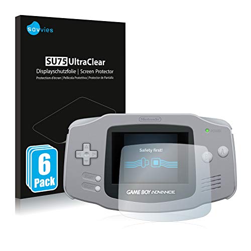 Preisvergleich Produktbild Savvies 6X Schutzfolie kompatibel mit Nintendo Gameboy Advance GBA Displayschutz-Folie Ultra-transparent