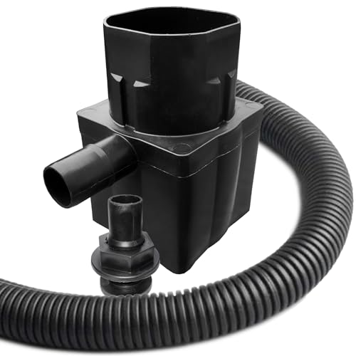 Water Butt Diverter Kit Downpipe Waterbutt Filler Kit Fits Both Round & Square Downpipes - Connect Downpipe to Water Butt with 1 Metre Connector Hose