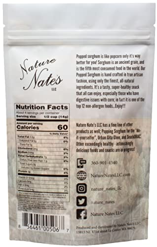 Nature Nate’s Popped Sorghum, Extremely Cheezy - Organic, Keto & Gluten Free, Healthy Snacks, Better Than Popcorn, Made In Usa - 2 Ounce (Pack Of 6) #TOP2