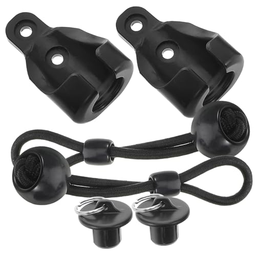 WHAMVOX 1Set Bungee Cord End Cap Kit for Roller Blinds Shade Tie Down Accessories for Wind Protection Compatible with Various Blind Thicknesses Durable and Versatile