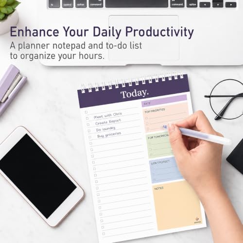 Image of AccuPrints (7 x 10 inch To Do List Notepad - Daily Planner Undated 50 Sheets /100 Pages | Planning Memo Pad | Checklist Productivity Note Pad for Work and Personal Organized