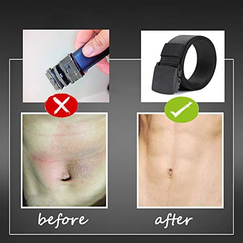 Military Tactical Webbing Non-Metal Belt - Airport Friendly Mens Womens Nylon Belts Plastic Buckle Holster Mate3