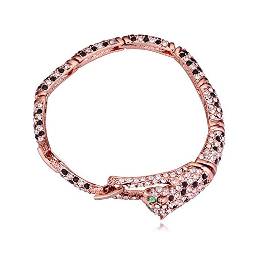 Preisvergleich Produktbild ccxx Frauen Armband Österreichischer Kristall Gepard Europäischer Stil Übertrieben Schmuck Frau Beliebt Zubehör,Rosegold-OneSize