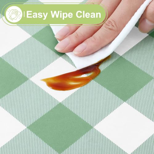 Smiry Oval Table Cloth, Vinyl Tablecloths with Flannel Backing, 60"x102" by Smiry - Used condition - Image 3