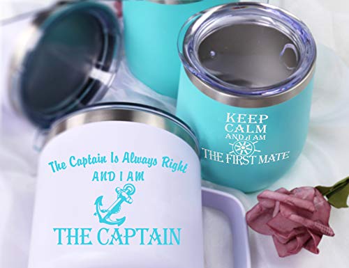 VeryMerryMakering The Captain Is Always Right and I Am The Captain, Keep Calm and I Am The First Mate, Captain and First Mate Gifts, Captain Tumbler Coffee Mug Cup, Boat Captain Gifts, Boating Gifts - Image 7