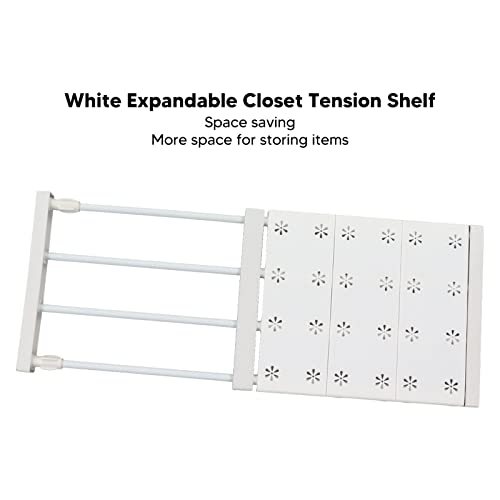 Ausziehbares Schrank-Spannregal, Verschleißfest, Praktisch, ohne Bohrer, Solide, 9,4 Zoll Breite, Teleskopische, Dehnbare Regalteiler, PP-Stahlrohr für Kleiderschrank (38-55 cm / 15-21,7 Zoll Länge)