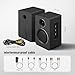 Computer Speakers for Desktop PC, Active Bookshelf Speaker with 3‘’ Carbon Fiber Woofer and Silk Film Tweeter ,Supports Bluetooth 5.3, USB-C, AUX/RCA Input for Record Player TV - Black Stereo Set