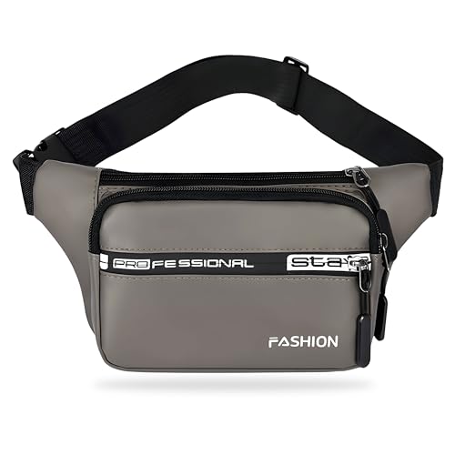 Image of Kraptick Premium Unisex Waist Bag for Men and Women - Stylish Fanny Pack, Hip Bag, Outdoor Waist Bag (Light Brown)