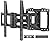 USX STAR UL Listed Full Motion TV Wall Mount Bracket for Most 37-86 inch TVs, Swivel Tilt Extension Level TV Mount, Max VESA 600x400mm, Holds up to 132lbs & 16" Wood Studs with Hole Drilling Template