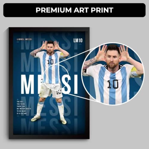 Image of Funk You Store Messi Poster Framed | Lionel Messi Wall Art Posters Framed | Argentina Edition Football Legend | Premium Sports Decor for Paris Football Fans | GOAT Motivational Wall Poster (F 252)