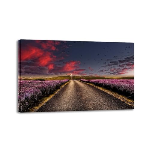 Tableau sur toile fleurs pour habiller un mur vide de chambre à coucher