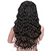 AISI HAIR Long Loose Wave Wig with Bangs for African American Women Synthetic Curly Weave Black Mixed Brown Wig Heat Resistant Fiber Hair (24 Inch Black Mixed Brown)