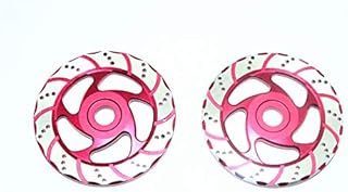 GPM for Team LOSI-1/6 Super Baja Rey 4X4 Aluminum Brake Disk with Silver Lining -2PC Set (red)