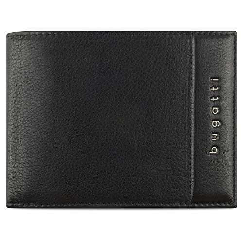 Portefeuille anti-RFID bugatti Nome en cuir noir pour protéger vos cartes
