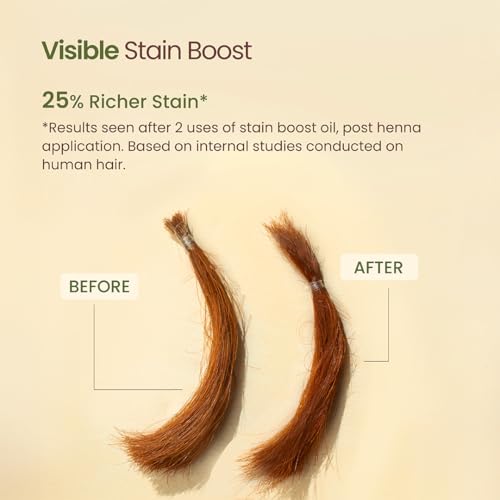 Image of Nat Habit Post Henna Stain Boost Oil For Rapid Stain Darkening, Deep Nourishment Post Henna Application, Relieving Dryness & Leaving Hair Shiny & Dark Brown, 50ml